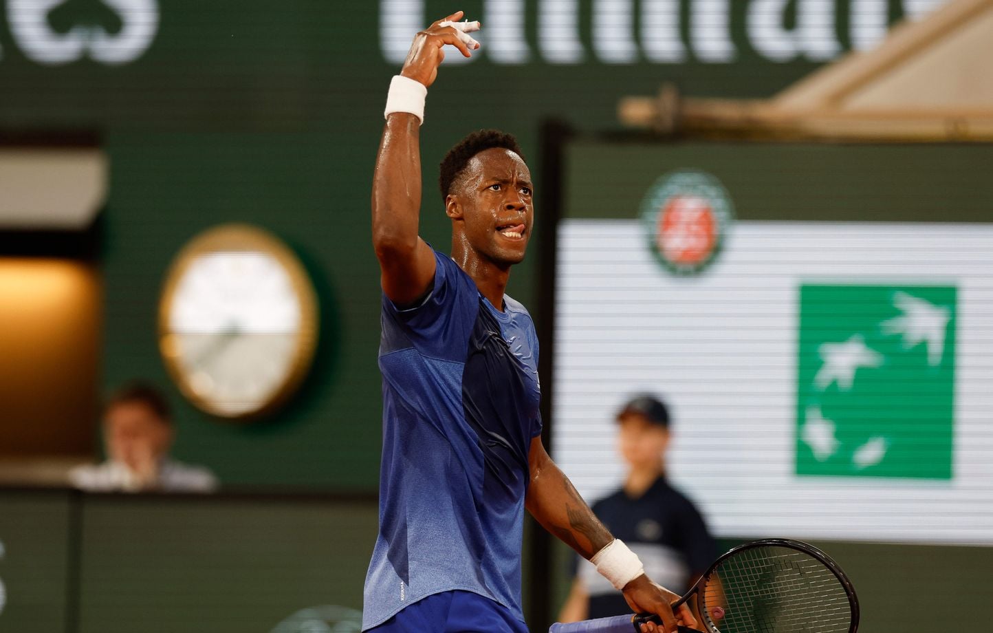 Un partido mixto, pero Gaël Monfils le puso el corazón Un partido mixto, pero Gaël Monfils le puso el corazón